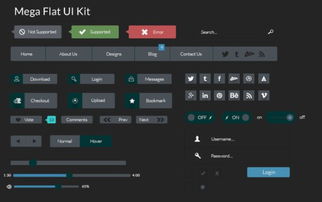為網(wǎng)頁設(shè)計師和開發(fā)人員準(zhǔn)備的30個免費扁平化ui套件
