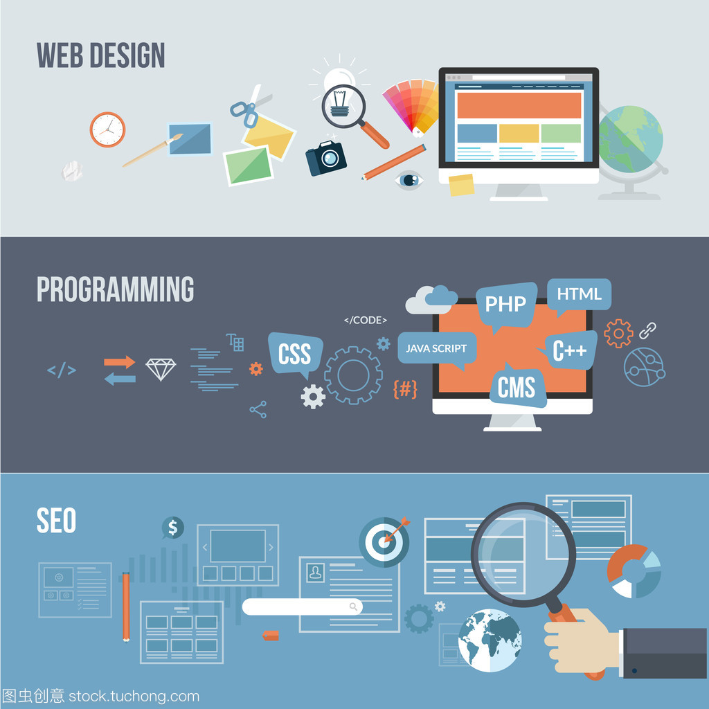 為 web 開發的平面設計概念集